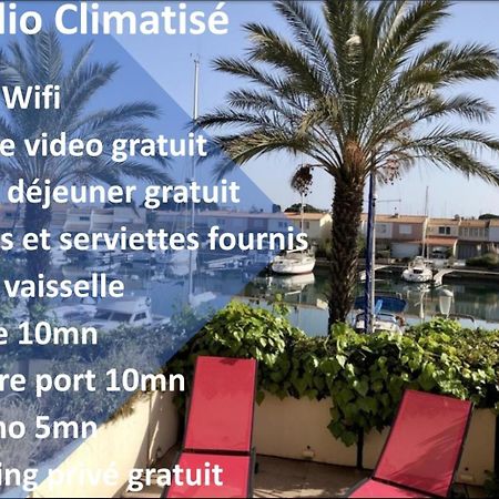 Cap Capistol Studio Avec Terrasse, Vue Port Agde Eksteriør bilde
